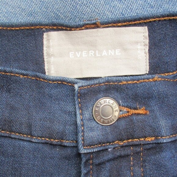 EVERLANE Jeans Size 31 Dark Blue High Rise Skinny Ankle Denim - Picture 10 of 10
